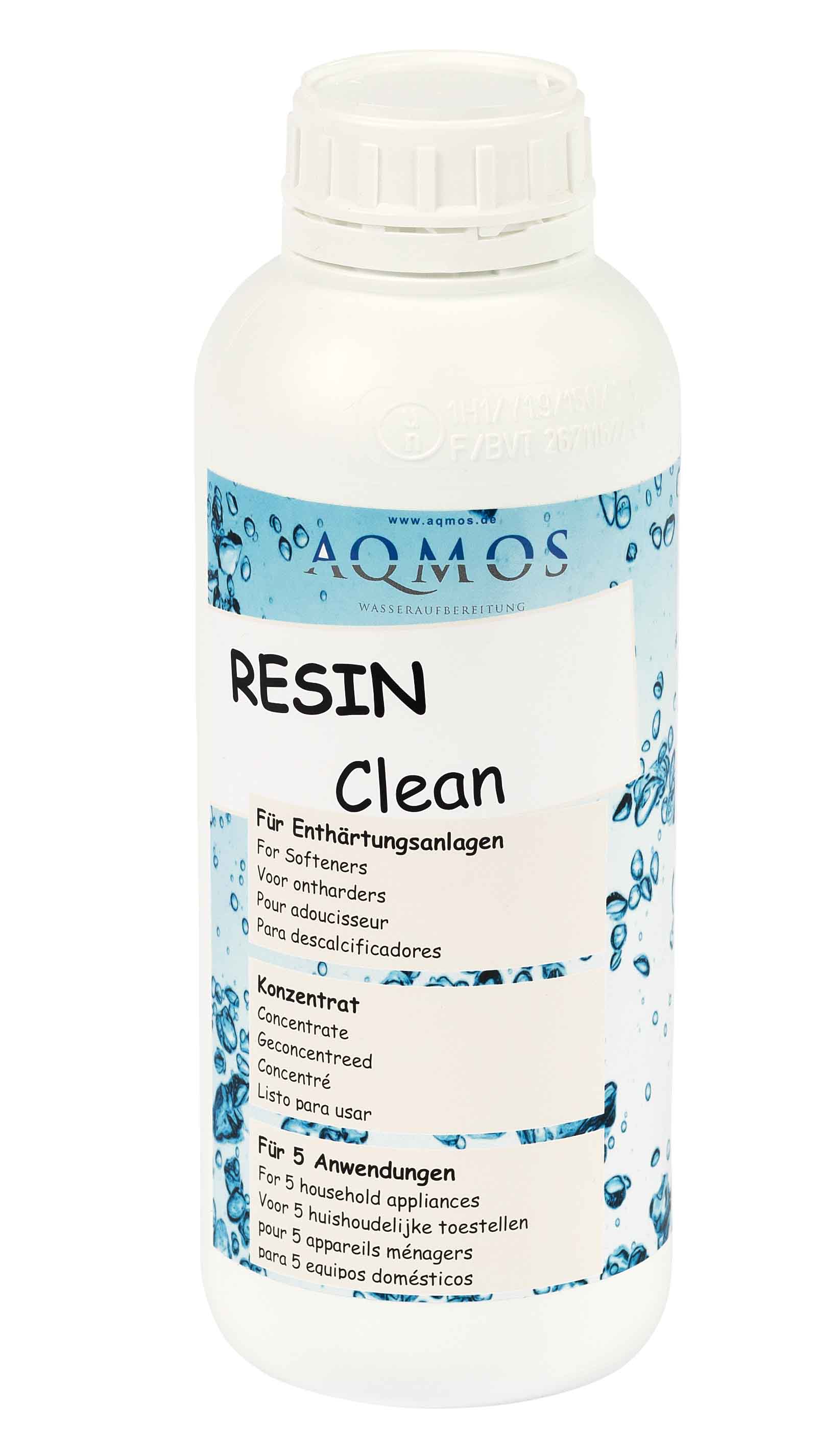 Aqmos Resin Clean – Ionbytterharpiksrenser og desinfektionsmiddel (1 liter)